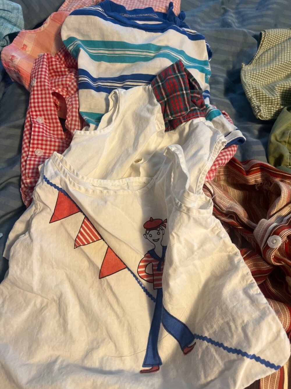 Vintage Childrens Clothing Lot - Mixed Patterns Colors & Styles   50s 60s  Girls - Picture 2 of 8